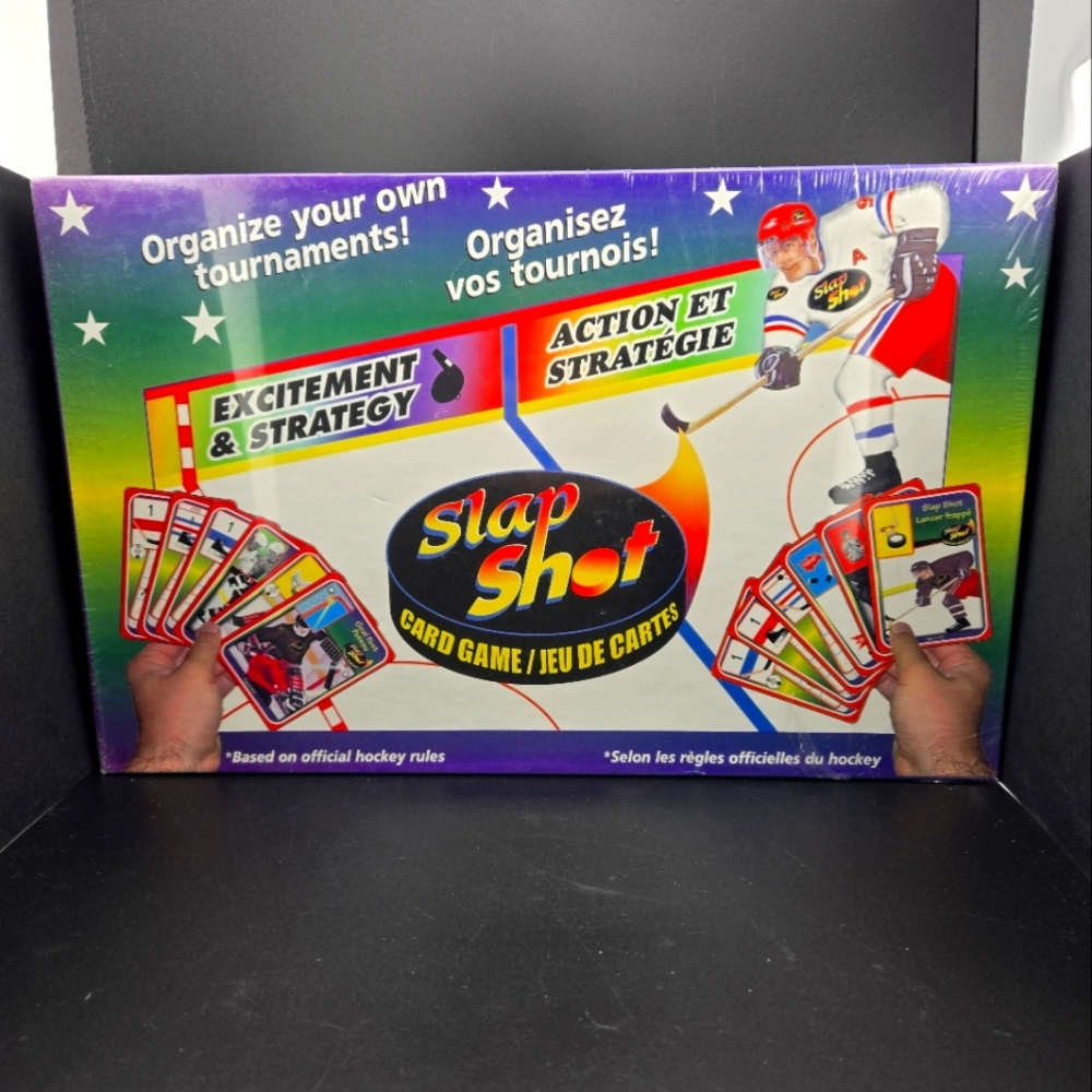 3/20 $ NIB Vintage Slap Shot Game Card. Organize tournament, form your team.